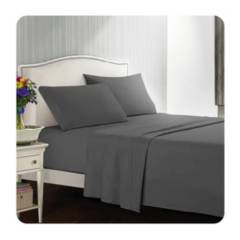 HOMELY - Sábanas Homely King 400 Hilos Soft Gris