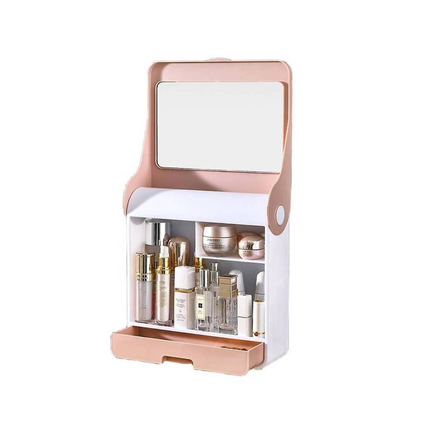 Caja organizadora maquillaje con espejo