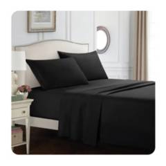 HOMELY - Sábanas Homely King 400 Hilos Soft Negro
