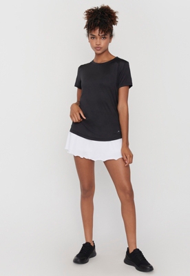 CHAMELA Falda Short Deportiva Mujer Padel Tenis Blanca Chamela