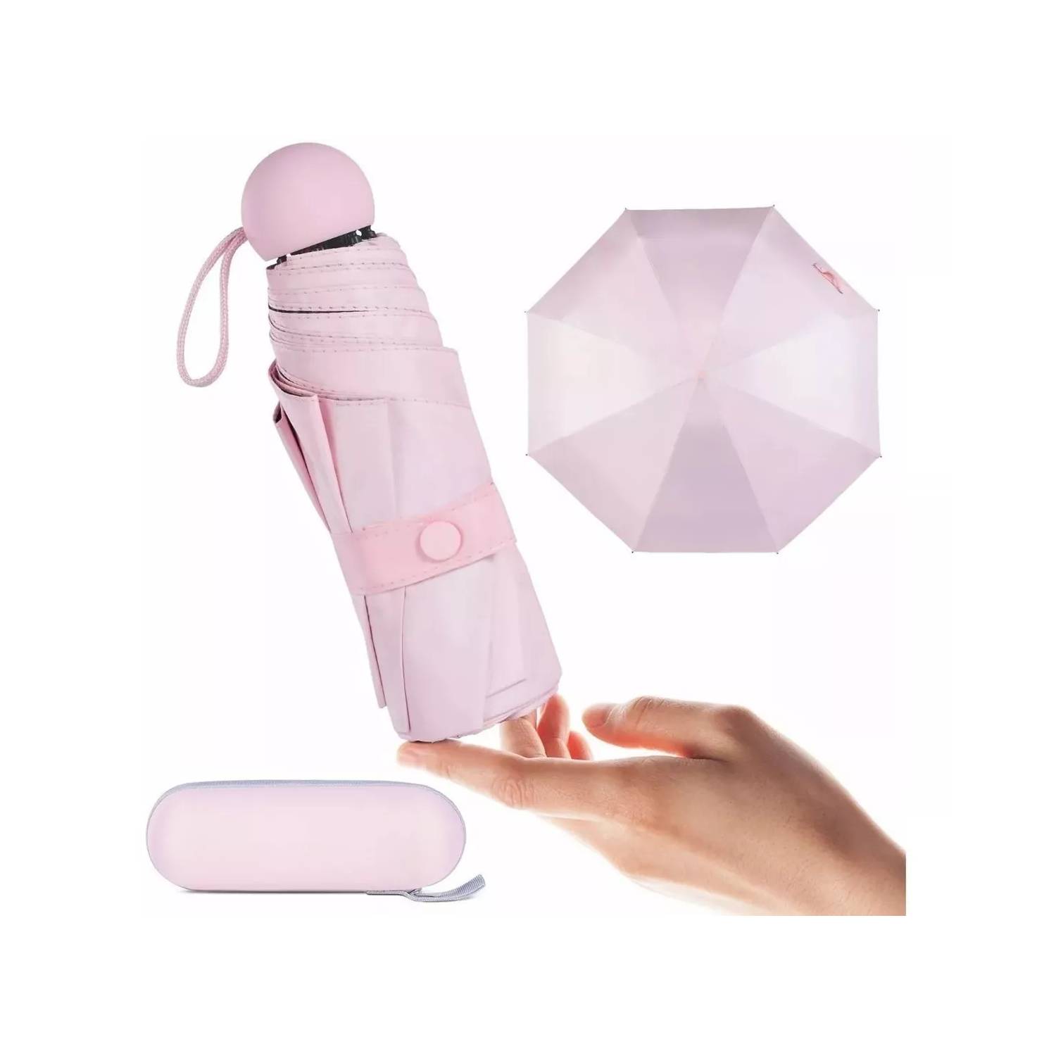 BLUEDREAMER Mini paraguas de bolsillo Parasol plegable Protección UV