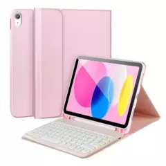 LINKON - Carcasa Funda + Teclado Para iPad Tablet Linkon - Rosa - 10.9"