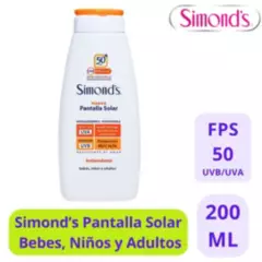 SIMONDS - Simonds Protector Solar FPS 50 Niños y Adultos 200ml - 1uds