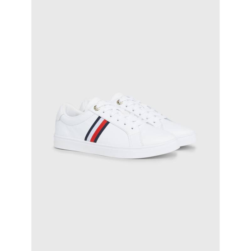 Tommy Hilfiger ESSENTIAL STRIPES - Zapatillas - white/blanco