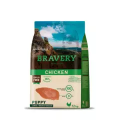 BRAVERY - Bravery Chicken Puppy Large/Medium Breeds, bolsa de 12 kg