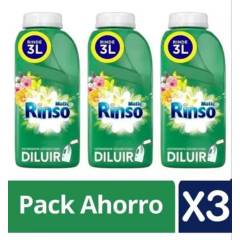 GENERICO - Pack 3 Rinso Para Diluir Detergente Líquido 500ml Rinde 3lt