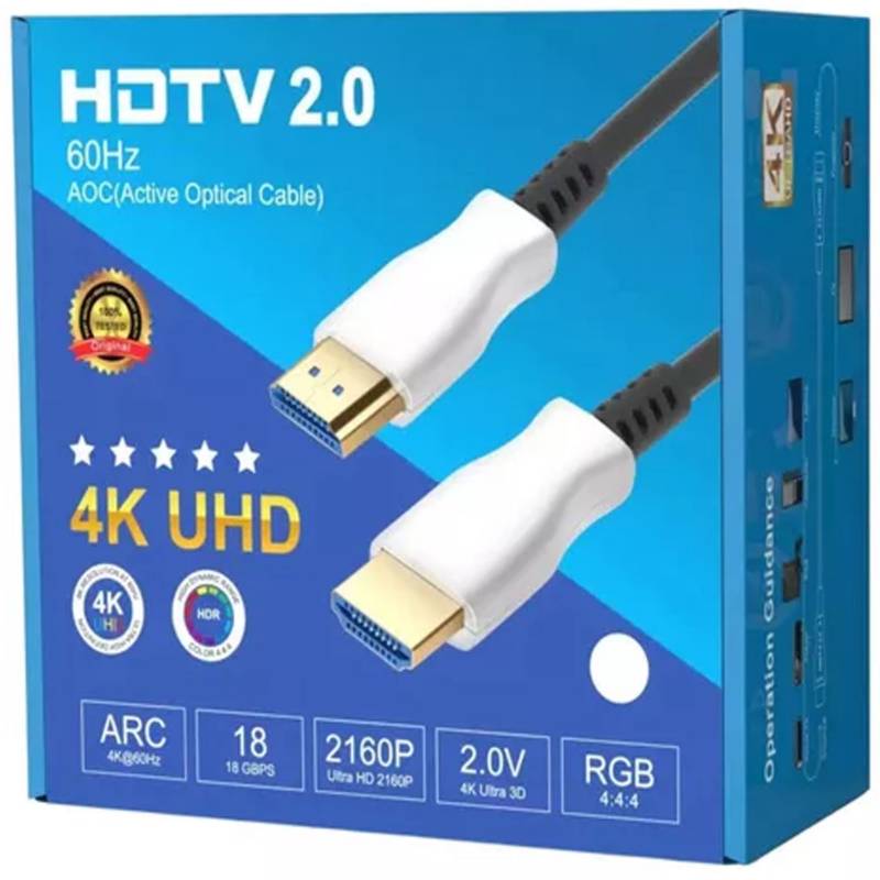 Cable HDMI de 30 Metros por Fibra Óptica 8K@60Hz / Fibra de 4