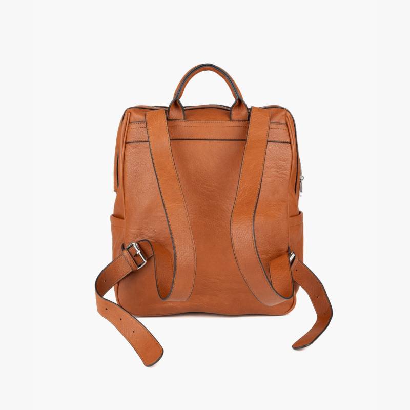 LOUNGE Mochila Mujer Grande Bolsillos Camel