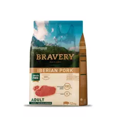 BRAVERY - Bravery Cerdo Iberico, Perros Grandes, bolsa de 12 kg