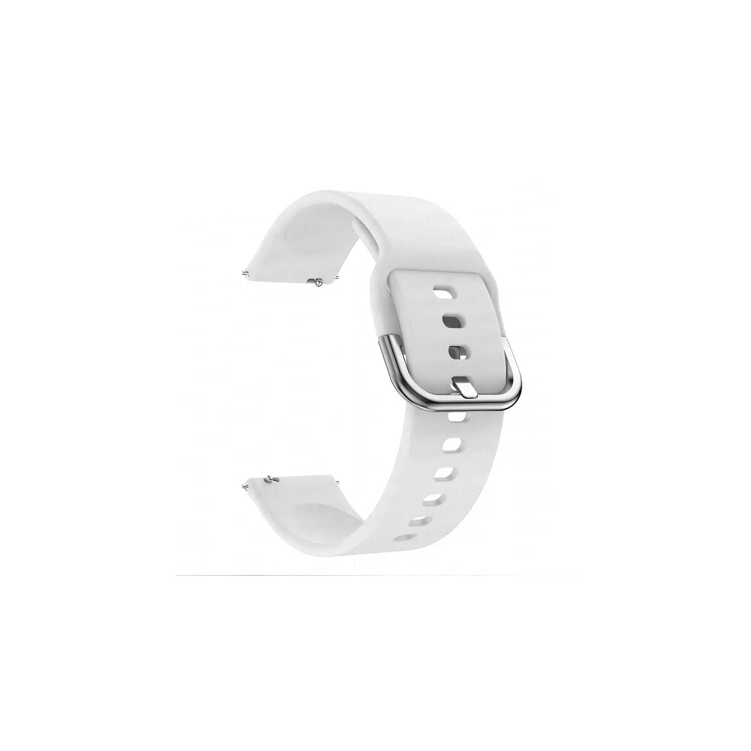 GENERICO Correa de silicona para smartwatch de 22mm Color Blanco