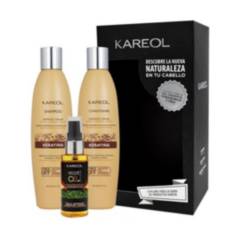 KAREOL - Pack Kareol Keratina Shampoo  Acondicionador 300ml  Multi Oil System 60ml