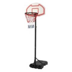 NORDIK - Pedestal Aro de basquetbol  con altura ajustable Blanco