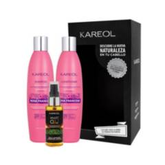 KAREOL - Pack Kareol Rosa Francesa Shampoo  Acondicionador 300ml  Multi Oil System 60ml