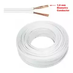 GENERICO - Cable Paralelo Blanco 2 x 1.6mm Diametro Cobre Aleación Cca (100 Mts)
