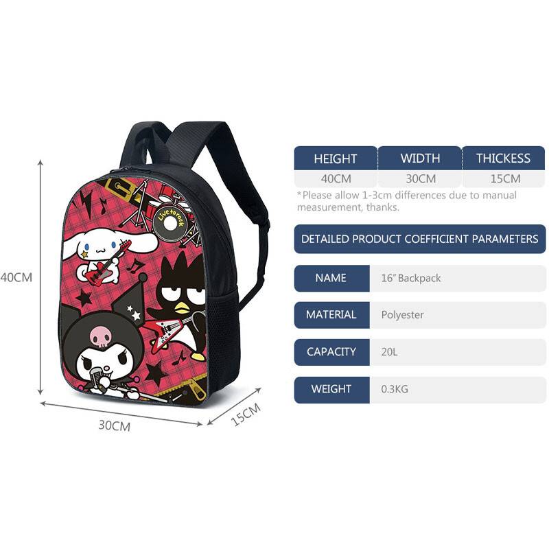 Mochila Stitch De Tres Piezas De Gran Capacidad