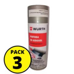 WURTH - Pintura Spray 300ml Alta Temperatura 600°c Wurth aluminio Pack 3 Unid