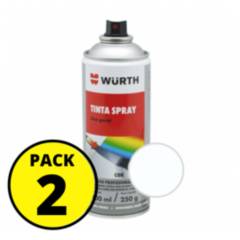 WURTH - Pintura En Aerosol Spray 400ml Wurth blanco brillante Pack 2