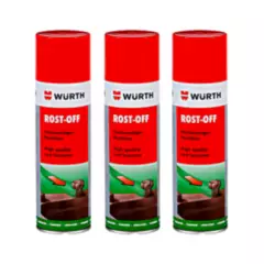 WURTH - Pack 03un Lubricante Desoxidante Rost Off 300ml Wurth