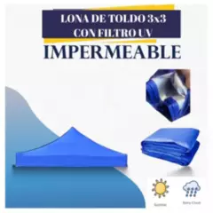 GENERICO - Carpa Lona Repuesto para Toldo 3x3 Impermeable Filtro UV Premium