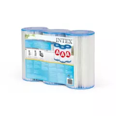 INTEX - Pack 3 Cartuchos de Filtro Tipo A Para Piscinas INTEX 29003