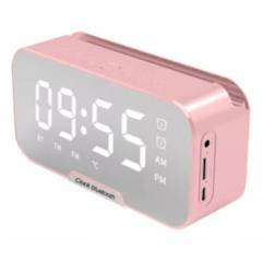 OEM - Reloj Despertador Digital LED con Parlante Bluetooth Rosado