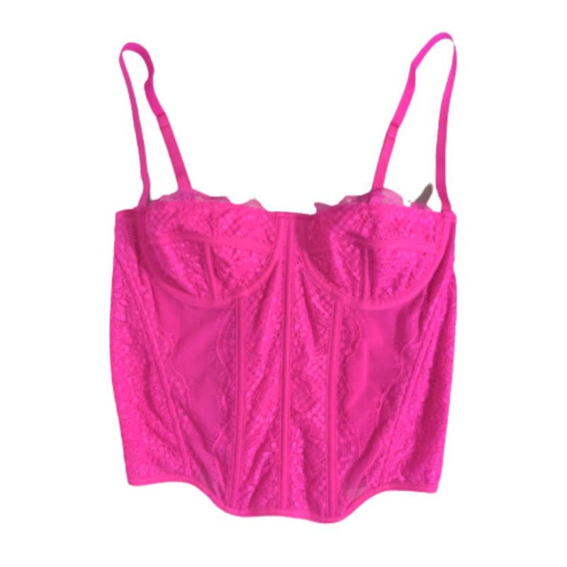 Corset Urban Outfitters Rose e Amarelo M - Rehabita Brechó