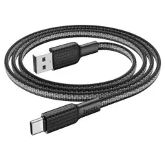 HOCO - Cable Plano USB a Tipo C Compatible Con iPhone 15 Trenzado 1m X69