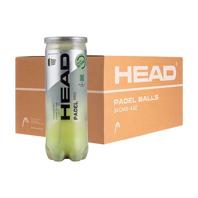 HEAD - Caja de Pelotas Head Padel Pro X3 - 24 Tarros