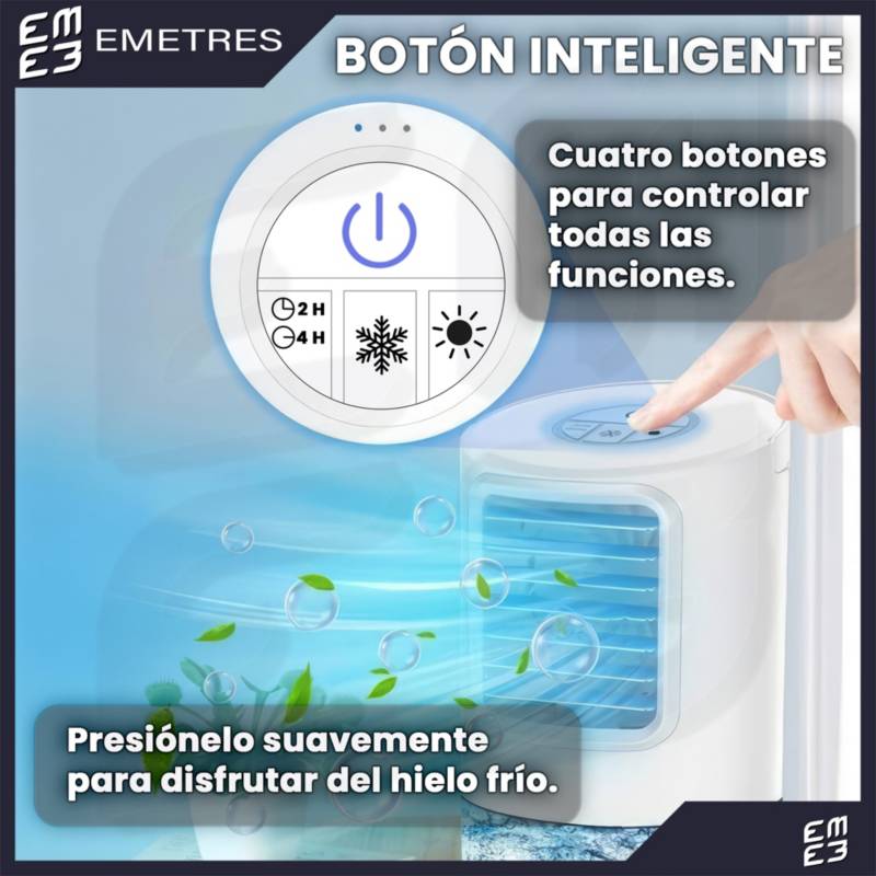 EMETRES Aire Acondicionado Portatil Silencioso 3 Formas De Uso Mini