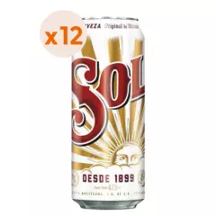 SOL - 12X Cerveza Sol Lata 4,5° 470Cc