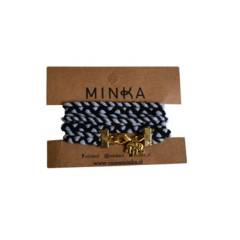 MINKA - Pulsera Minka Trenza gris
