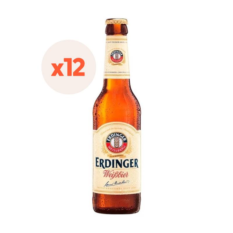 ERDINGER - 12X Cerveza Erdinger Weissbier Botellín 5,3° 330Cc