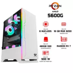 RYZEN - ELITE PC GAMER Ryzen 5 5600G v18, 16GB RAM RGB Serie Diamante, WiFi, Windows