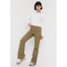 BONVERANO Pantalón Cargo para Mujer gabardina Blanco.