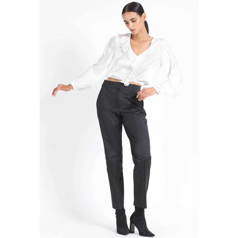 LIOLA Pantalon Sastre Jacquard Negro Liola