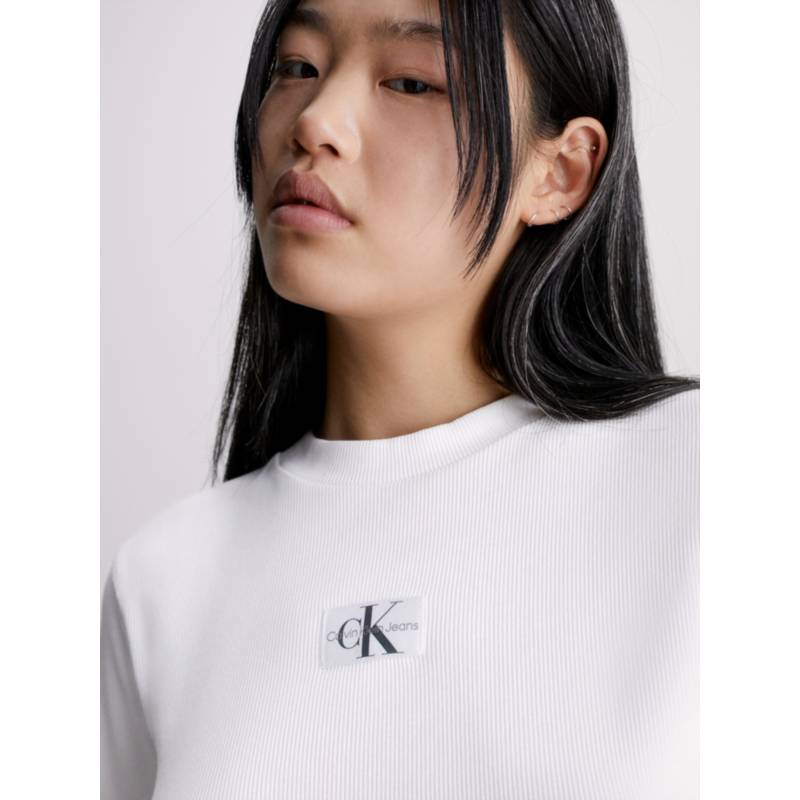 Top Calvin Klein Badge Blanco para Mujer