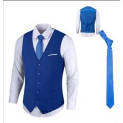 GENERICO - 3 piezas para hombre camisa,chaleco y corbata