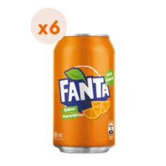 FANTA - 6x Bebida Fanta Lata 350cc