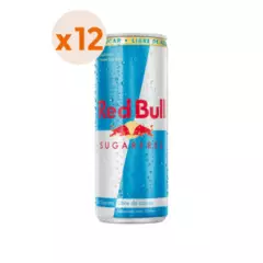 RED BULL - 12x Bebida Energética Red Bull Sin Azúcar 250cc