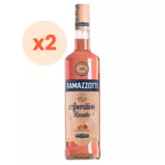 RAMAZZOTTI - 2x Licor Ramazzotti Aperitivo Rosato 15° 700Cc
