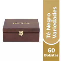 TWININGS - Té Caja De Madera 6 Espacios Con Productos 60 Bolsas Twinings