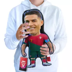 VUDU LOVE - Cojín Peluche Cristiano Ronaldo Chiquito Portugal 40x30cm Vudú Love