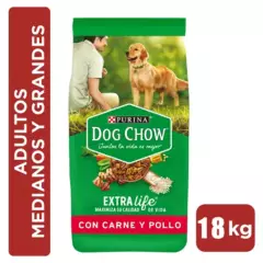 DOG CHOW - ALIMENTO DE PERRO DOG CHOW ADULTO MED-GRAN CARNE POLLO 18 KG