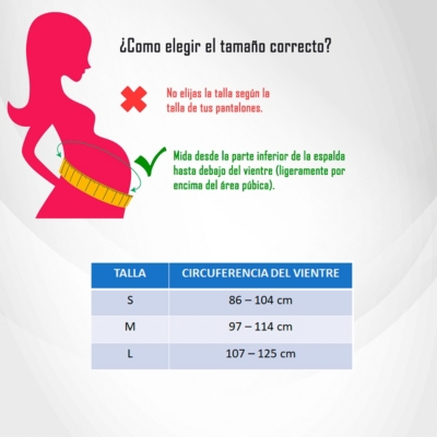 Faja Cinturon Maternal Prenatal Para Embarazadas Negro Talla L