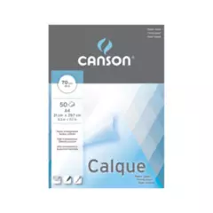 CANSON - Papel Vegetal O Calco Canson A4 70gr 50 Hojas