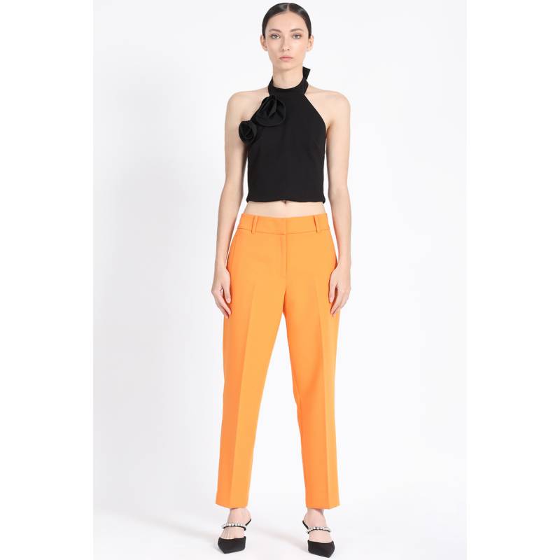 Pantalón sastre naranja con pinzas