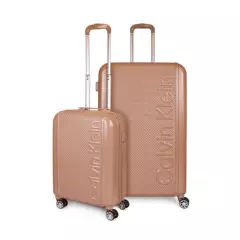 CALVIN KLEIN - Pack 2 maletas Rome S de cabina 10kg+grande 23kg beige CALVIN KLEIN