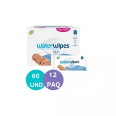 WATER WIPES - Toallas Humedas Waterwipes 12 Paquetes 99,9% Agua