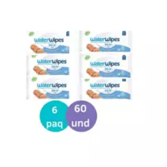 WATER WIPES - Toallas Humedas Waterwipes 6 Paquetes 99,9% Agua