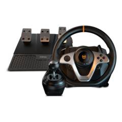 KROM - Kit Volante y Pedales Gamer Krom K-wheel Pro Multiplatafoma